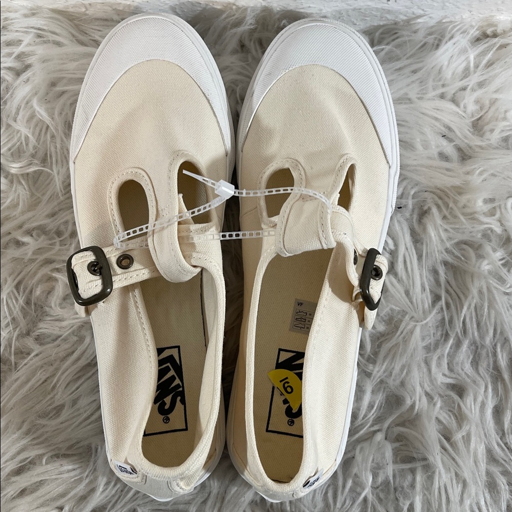 VANS Mary Jane Style 93 Buckle Strap Women’s Shoes White Canvas Size 9 NEW - Picture 7 of 15